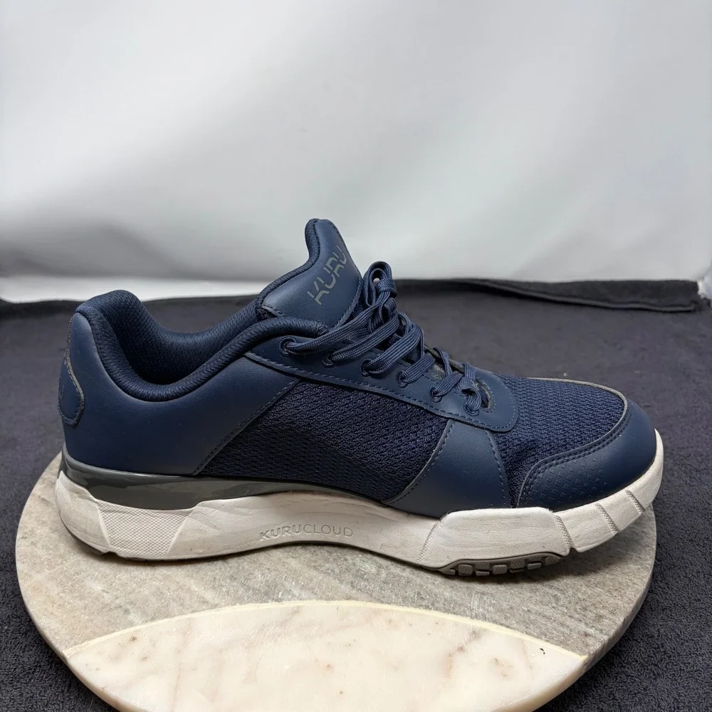 Kuru Quantum Walking Shoes Men Wide Orthopedic Support 11 Blue Plantar Fasciitis